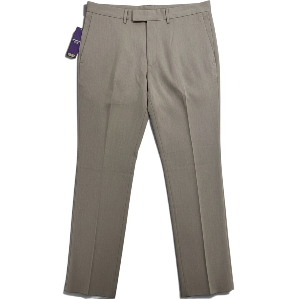 Kenneth Cole Reaction Pants Mens 36x32 Slim Fit Oatmeal Heather KDB0135 NEW